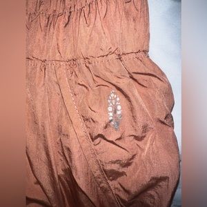 Light brown/orange Free People the way home shorts.